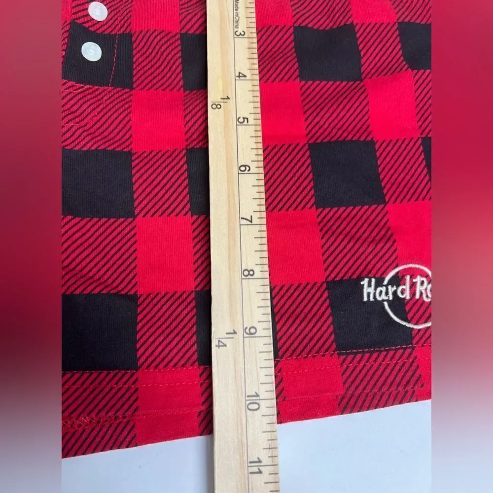 Hard Rock Plaid Cotton Boxer Short Red Black NWOT SIZE S